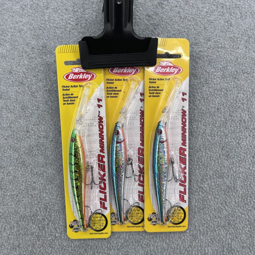 Berkley FLICKER MINNOWS Size 11 Rattle Lure 1/2oz 4.25” NEW (3)